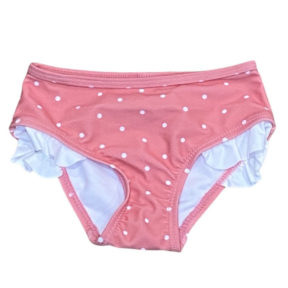 HB 2T Bikini Bottoms Pink with White Polka Dots